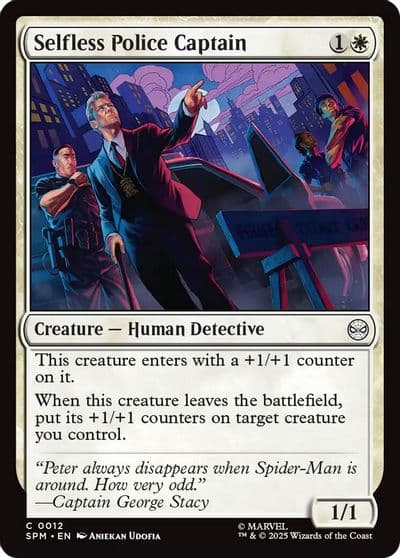Selfless Police Captain Marvel's Spider-Man Magic card