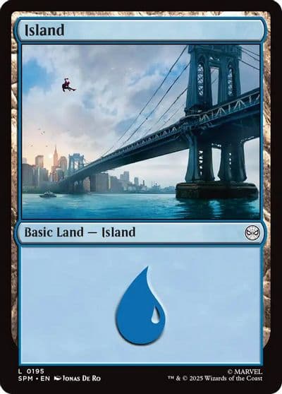 Island 0195 Marvel's Spider-Man Magic card