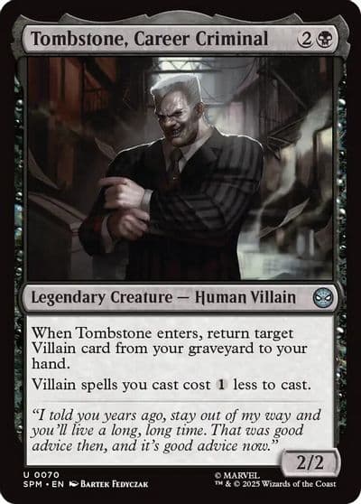 Tombstone Career Criminal Marvel's Spider-Man Magic card