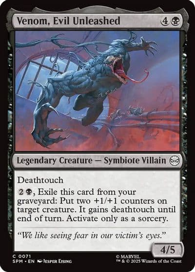 Venom Evil Unleashed Marvel's Spider-Man Magic card