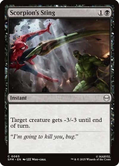 Scorpions Sting Marvel's Spider-Man Magic card
