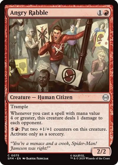 Angry Rabble Marvel's Spider-Man Magic card