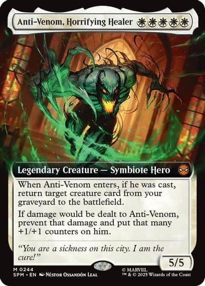 Anti Venom Horrifying Healer Extended Art Marvel's Spider-Man Magic card