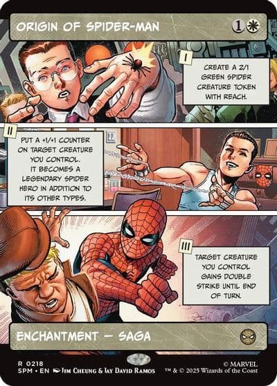 Origin of Spider Man Borderless Marvel's Spider-Man Magic card