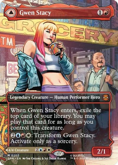 Gwen Stacy 0202 Borderless Marvel's Spider-Man Magic card
