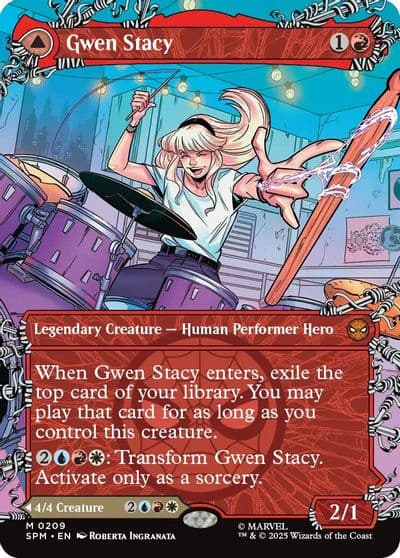 Gwen Stacy 0209 Borderless Marvel's Spider-Man Magic card