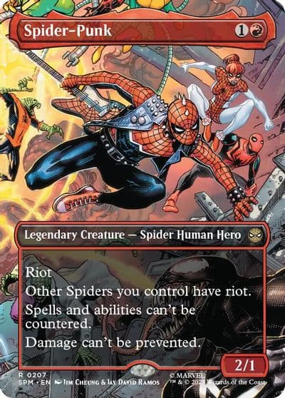 Spider Punk 0207 Borderless Marvel's Spider-Man Magic card