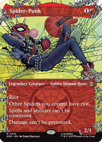 Spider Punk 0210 Borderless Marvel's Spider-Man Magic card