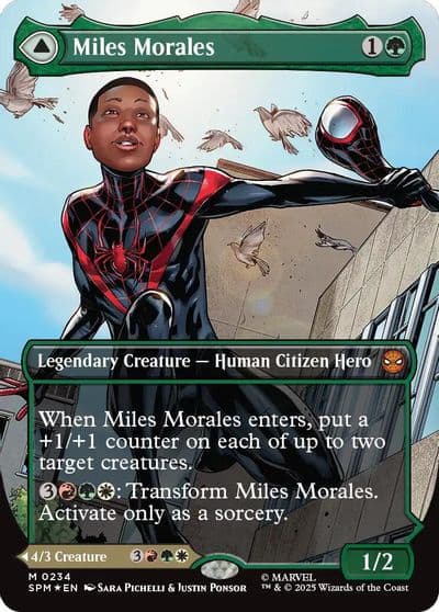 Miles Morales 0234 Borderless Marvel's Spider-Man Magic card
