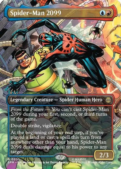 Spider Man 2099 0205 Borderless Marvel's Spider-Man Magic card
