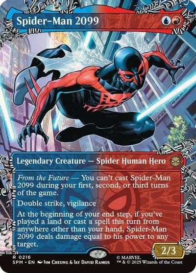 Spider Man 2099 0216 Borderless Marvel's Spider-Man Magic card