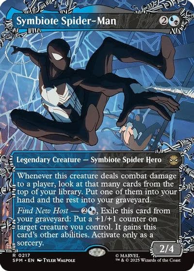 Symbiote Spider Man Borderless Marvel's Spider-Man Magic card