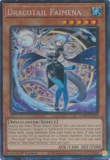 Dracotail Faimena CR Justice Hunters Yu-Gi-Oh! card