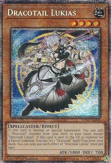 Dracotail Lukias Starlight Rare Justice Hunters Yu-Gi-Oh! card