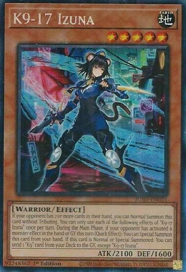 K9 17 Izuna CR Justice Hunters Yu-Gi-Oh! card