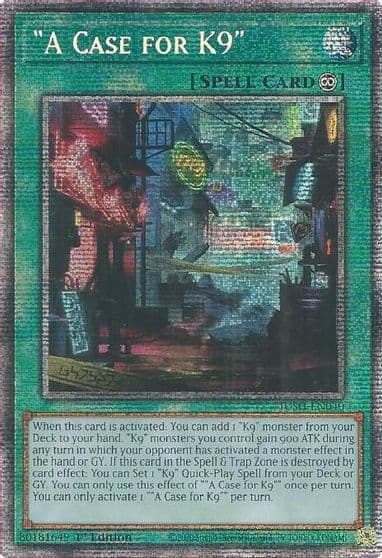 A Case for K9 Starlight Rare Justice Hunters Yu-Gi-Oh! card