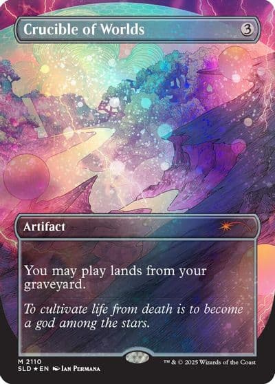 Crucible of Worlds 2110 Galaxy Foil Secret Lair Drop Series Magic card