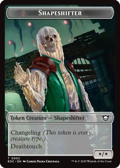 Shapeshifter Golem 0013 Double Sided Token Commander: Edge of Eternities Magic card