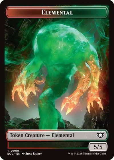Elemental 0008 Gnome Double Sided Token Commander: Edge of Eternities Magic card