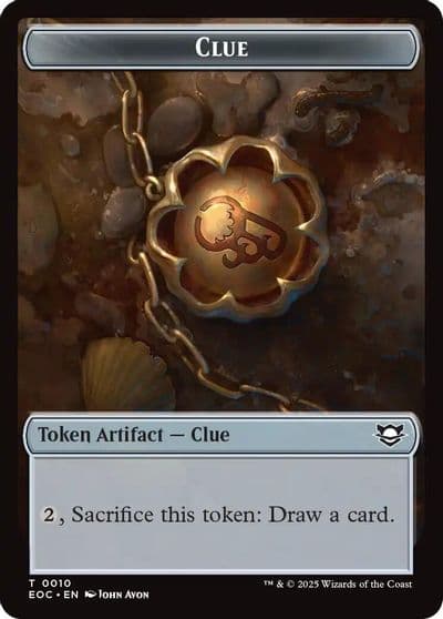 Clue Beast 0005 Double Sided Token Commander: Edge of Eternities Magic card