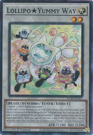LollipoYummy Way Super Rare Justice Hunters Yu-Gi-Oh! card