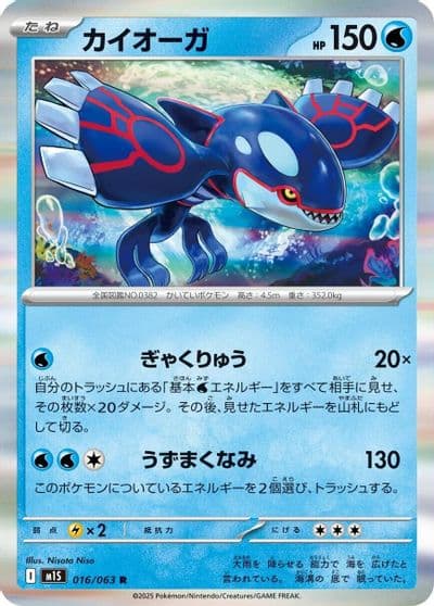 Kyogre m1S: Mega Symphonia Pokemon card