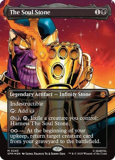 The Soul Stone Borderless Marvel's Spider-Man Magic card