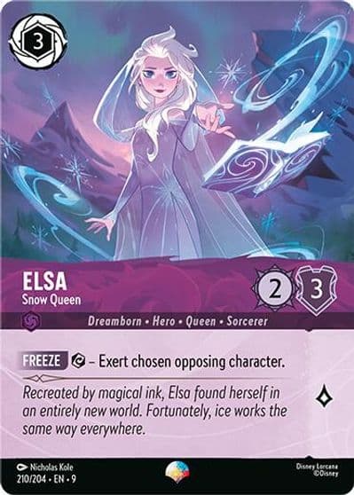 Elsa Snow Queen Epic Fabled Lorcana card