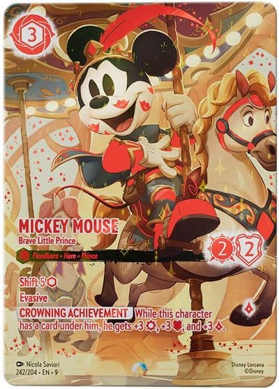 Mickey Mouse Brave Little Prince Iconic Fabled Lorcana card