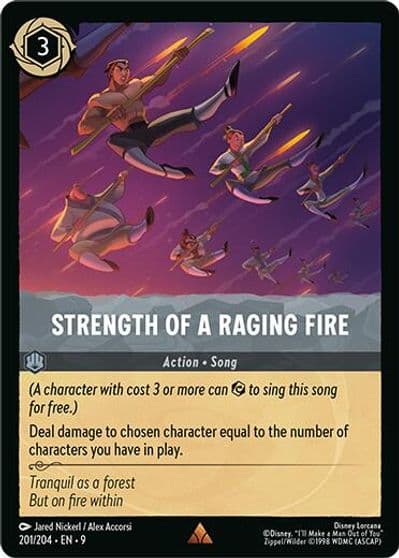 Strength of a Raging Fire Fabled Lorcana card