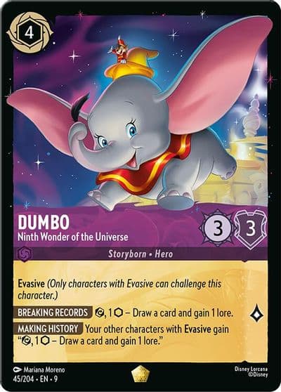 Dumbo Ninth Wonder of the Universe Fabled Lorcana card