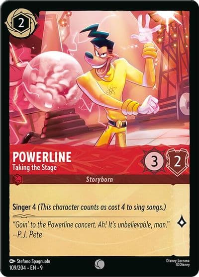Powerline Taking the Stage Fabled Lorcana card