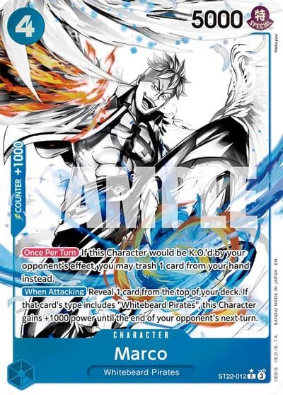 Marco Parallel Starter Deck 22: Ace & Newgate One Piece card
