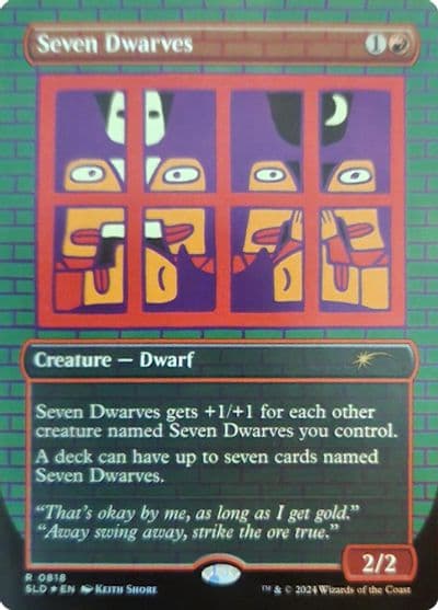 Seven Dwarves 0818 Rainbow Foil Secret Lair Drop Series Magic card