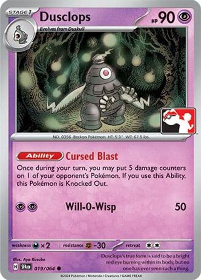 Dusclops Prize Pack Series Cards Pokemon card