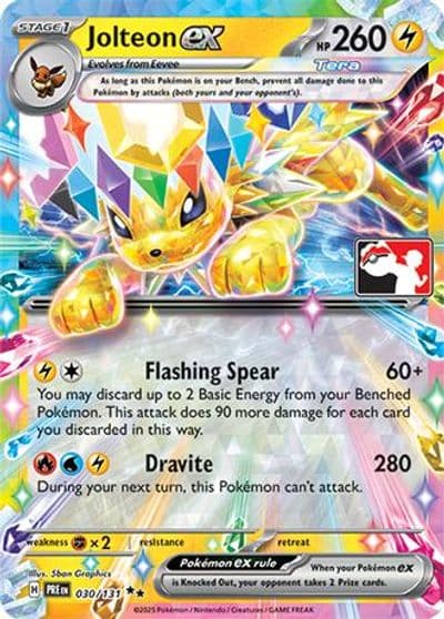 Jolteon ex Prize Pack Series Cards Pokemon card