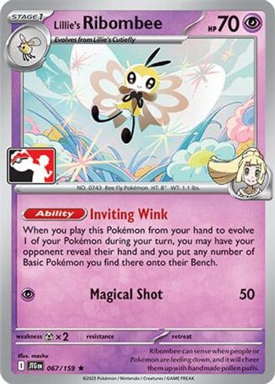 Lillie's Ribombee Prize Pack Series Cards Pokemon card