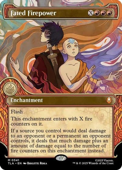 Fated Firepower Showcase Avatar: The Last Airbender Magic card