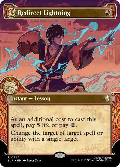 Redirect Lightning Showcase Avatar: The Last Airbender Magic card