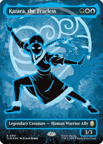 Katara the Fearless Borderless Neon Ink Foil Avatar: The Last Airbender Magic card