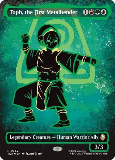 Toph the First Metalbender Borderless Neon Ink Foil Avatar: The Last Airbender Magic card