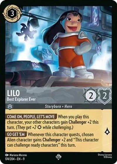 Lilo Best Explorer Ever Fabled Lorcana card