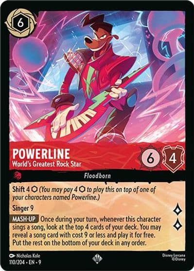Powerline Worlds Greatest Rock Star Fabled Lorcana card