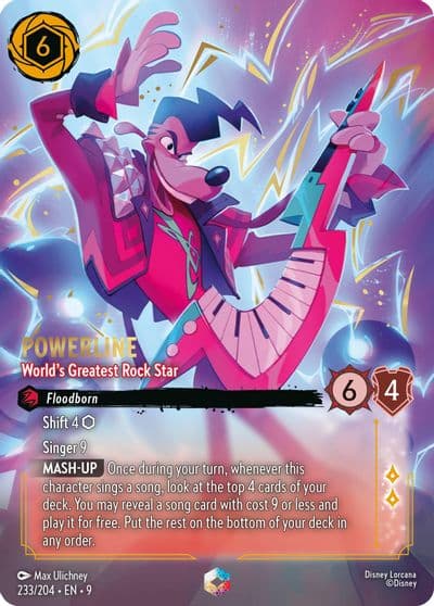 Powerline Worlds Greatest Rock Star Enchanted Fabled Lorcana card