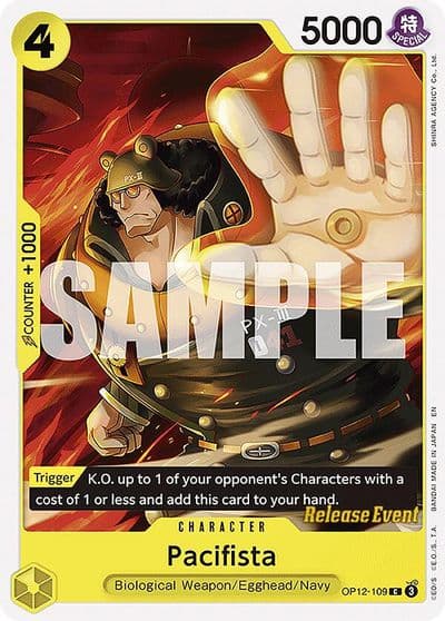 Pacifista Legacy of the Master Release Event Cards One Piece card