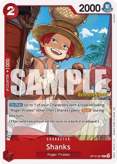 Shanks 007 Legacy of the Master Release Event Cards One Piece card