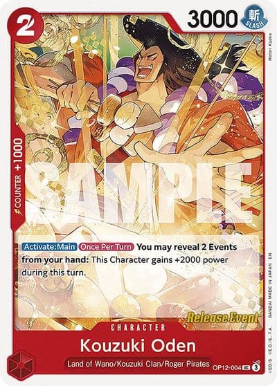 Kouzuki Oden Legacy of the Master Release Event Cards One Piece card