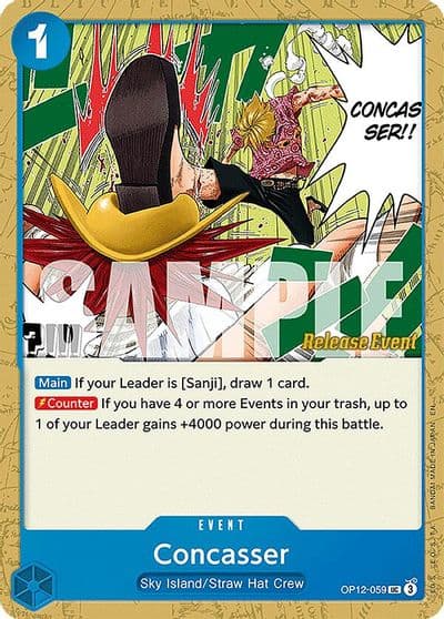 Concasser Legacy of the Master Release Event Cards One Piece card