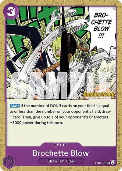 Brochette Blow Legacy of the Master Release Event Cards One Piece card