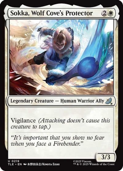 Sokka Wolf Coves Protector 0219 Avatar: The Last Airbender: Eternal-Legal Magic card